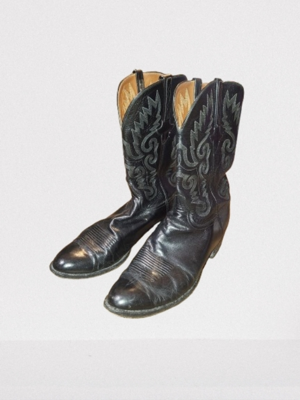 Men's Black Lucchese Boots Sz 14 D - Picture 2 of 11